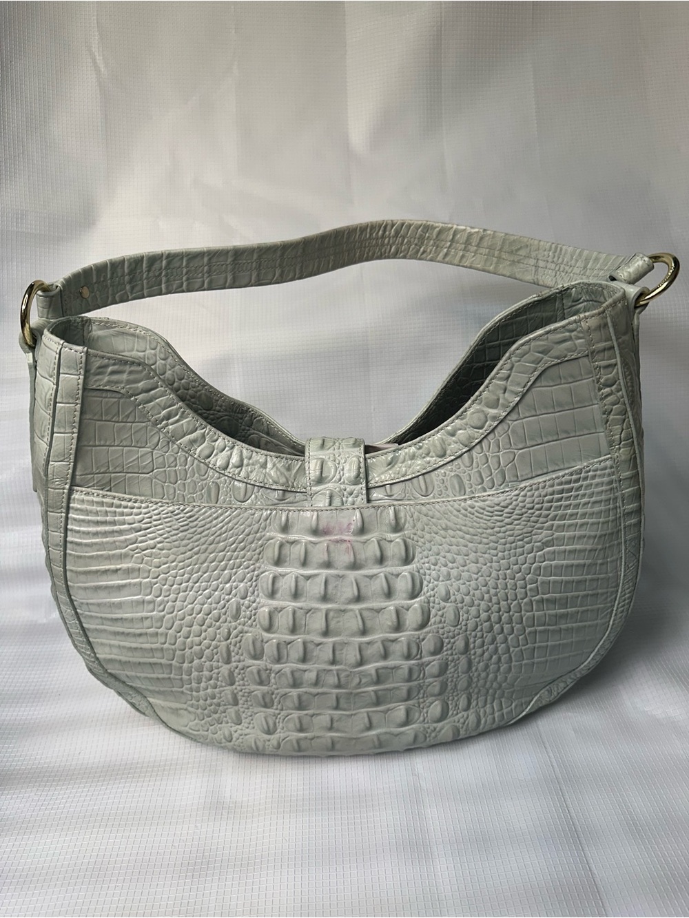 Brahmin Bethany Sea Glass Melbourne Shoulder Bag Crocodile Embossed - Picture 4 of 15